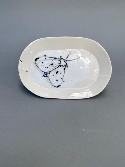 Small oval plate with Moth