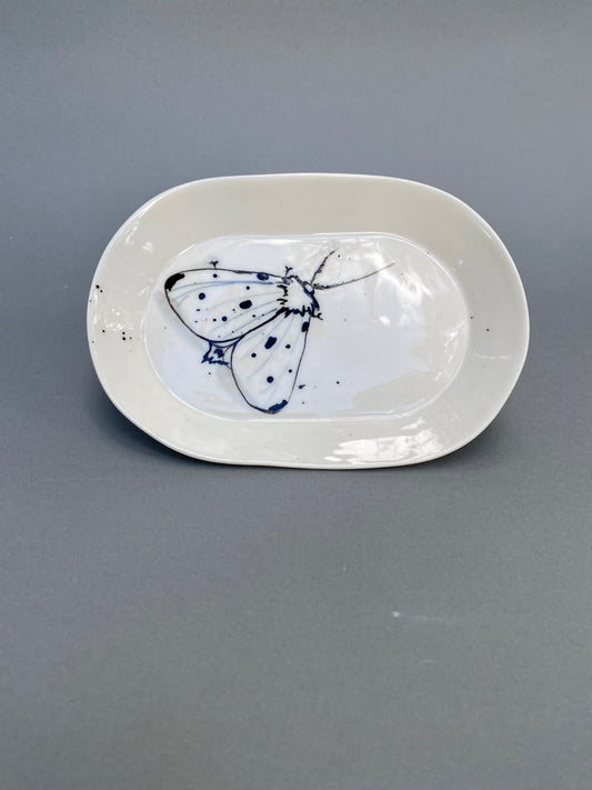 Small oval plate with Moth
